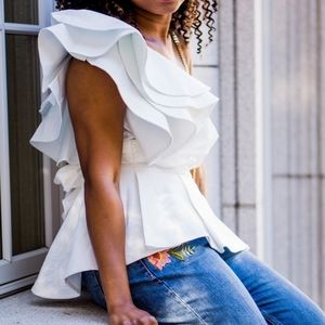 Stylekeeper so long lover ruffle top